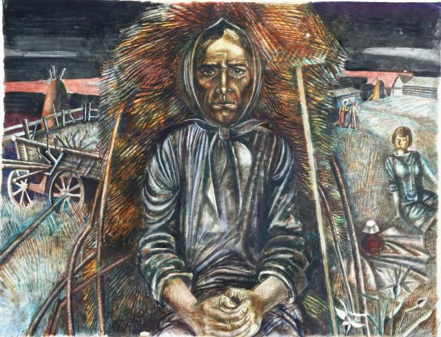 Яхнин О.Ю. Бабушка Екатерина. 1942. 1980 Яхнин О.Ю. Бабушка Екатерина. 1942. 1980